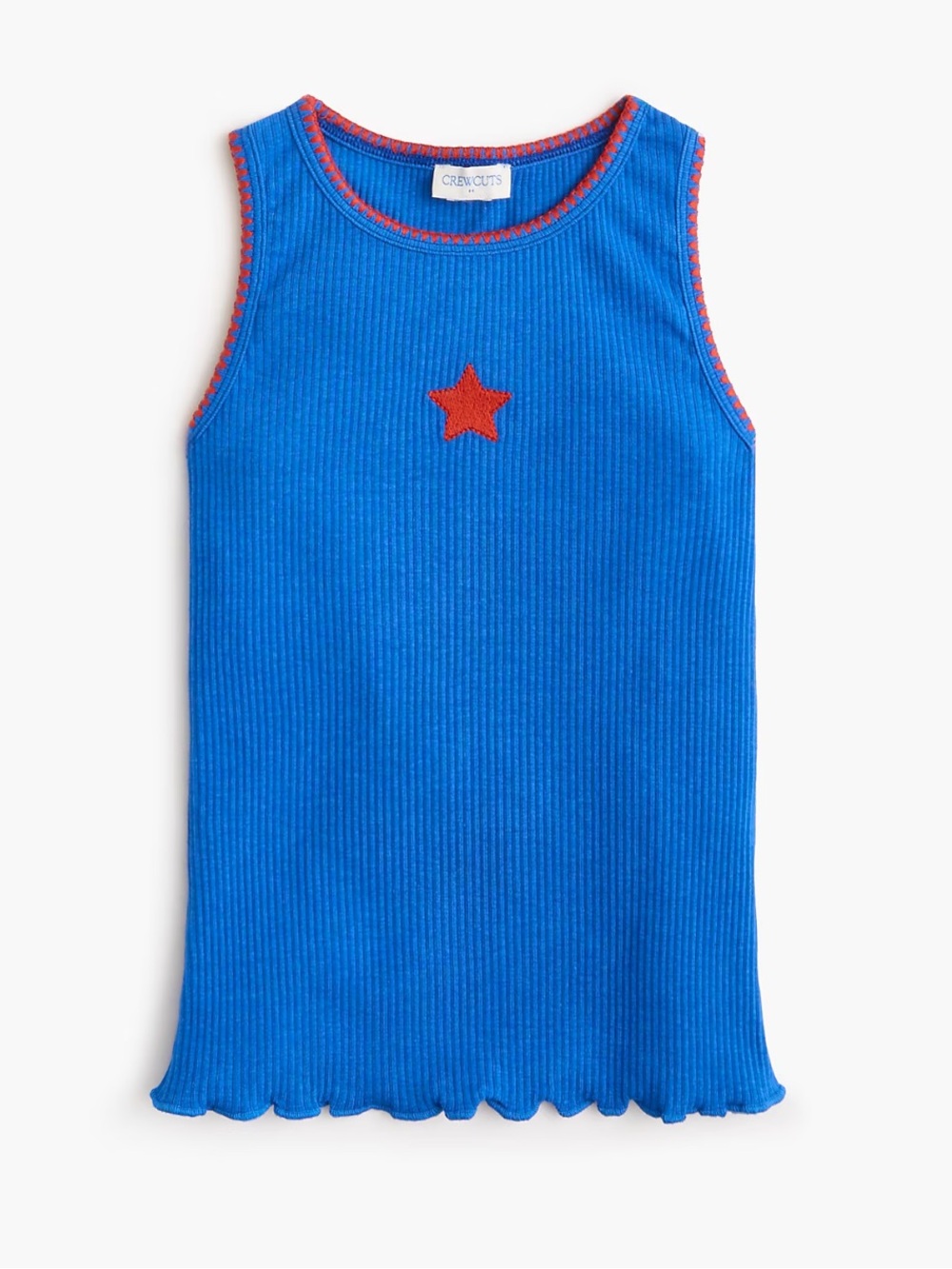 J crew Girls' embroidered ribbed tank top